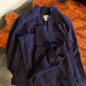 Orvis pant suit matching jacket pants LP blue
